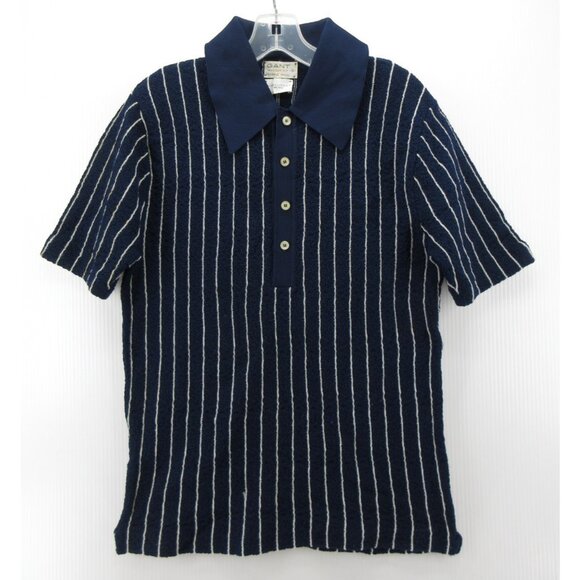 VINTAGE Gant Polo Shirt Medium Hugger 70s Sopranos Mob Mod Rockabilly * - Picture 1 of 14